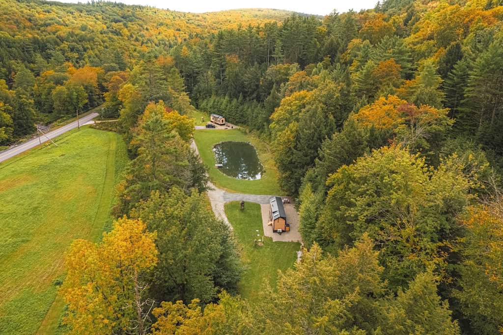 Sage and Thistle tiny homes at Camp Greenwood in Chester, Vermont.