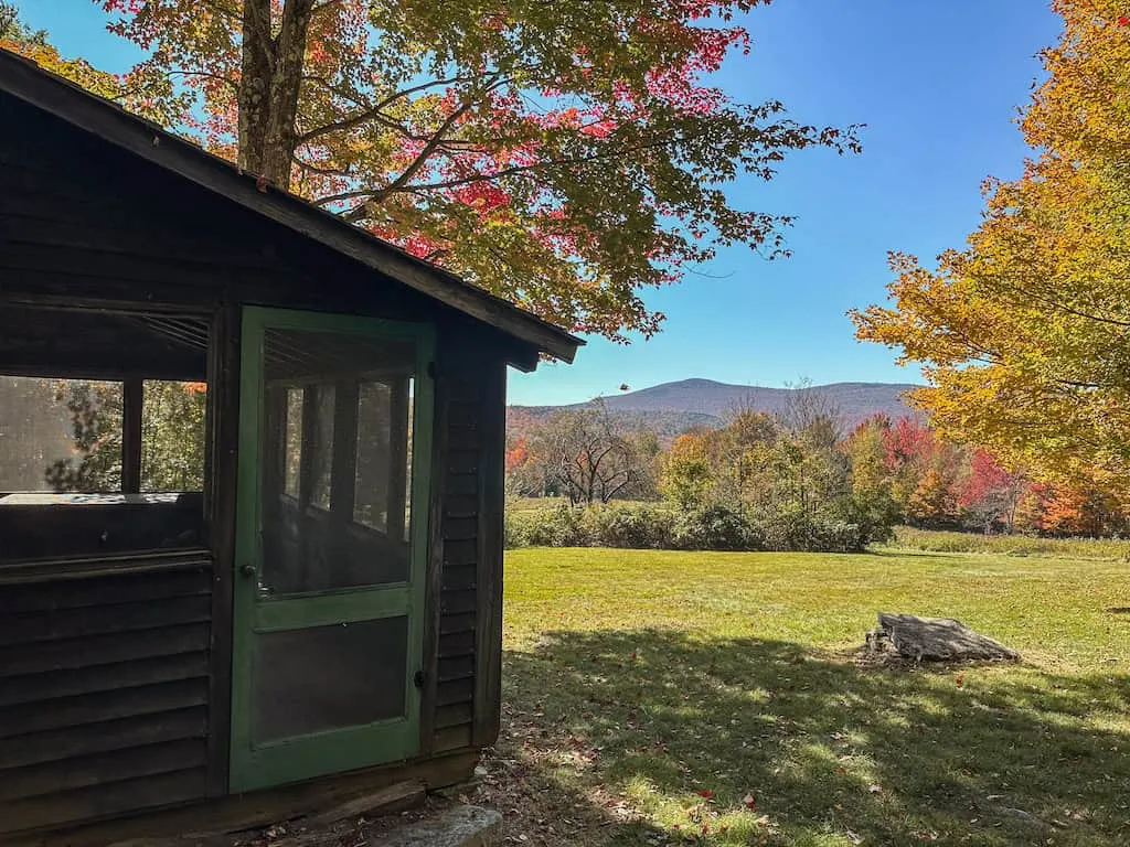 Mountain views from Robert Frost's cabin. 