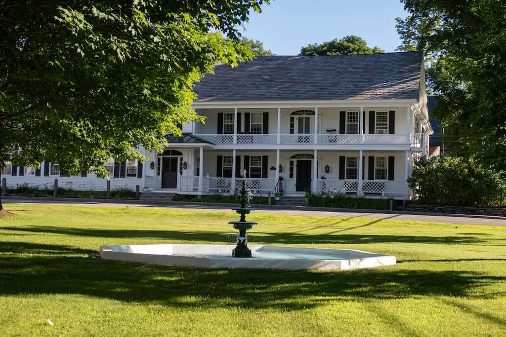 The Newfane Inn from the village green in Newfane. 