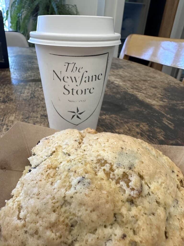Apricot and chocolate scone at the Newfane Store. 