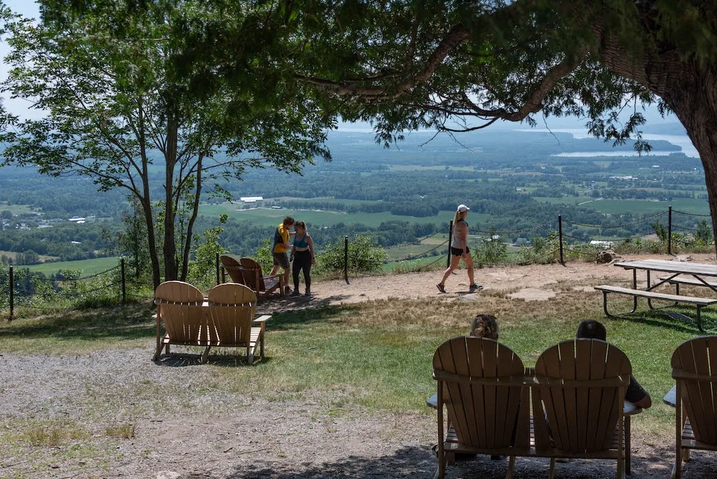 The view of the Lake Champlain Valley from Mount Philo State Park in Charlotte. 