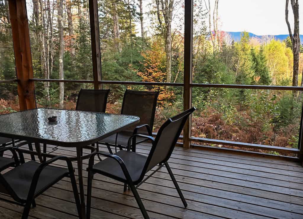 Our view from our screened porch (cabin #3)