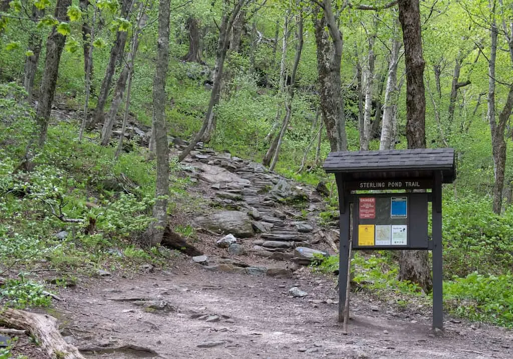 Sterling Pond Trailhead.