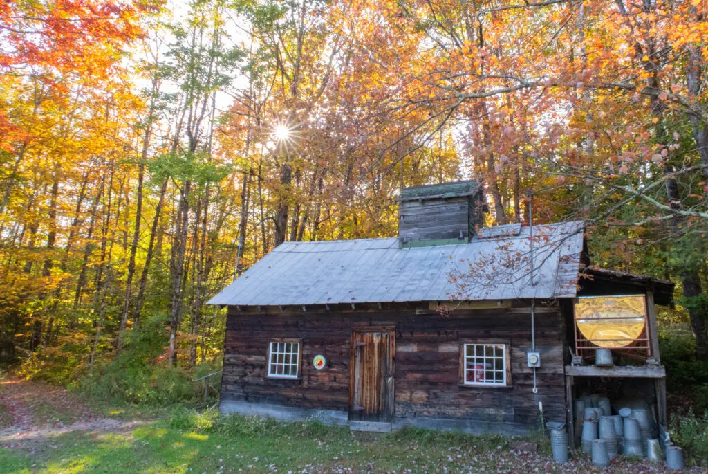 The sugarhouse on the property of the Green Mountain Audubon Center in Huntington. 