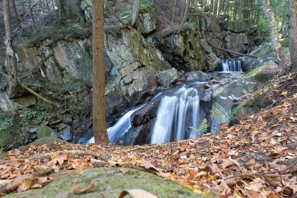 Honey Hollow Falls in Bolton, Vermont.