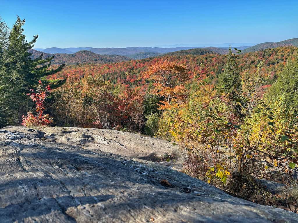 View from the rocky outcrop on the Preston Pond loop in Bolton. 