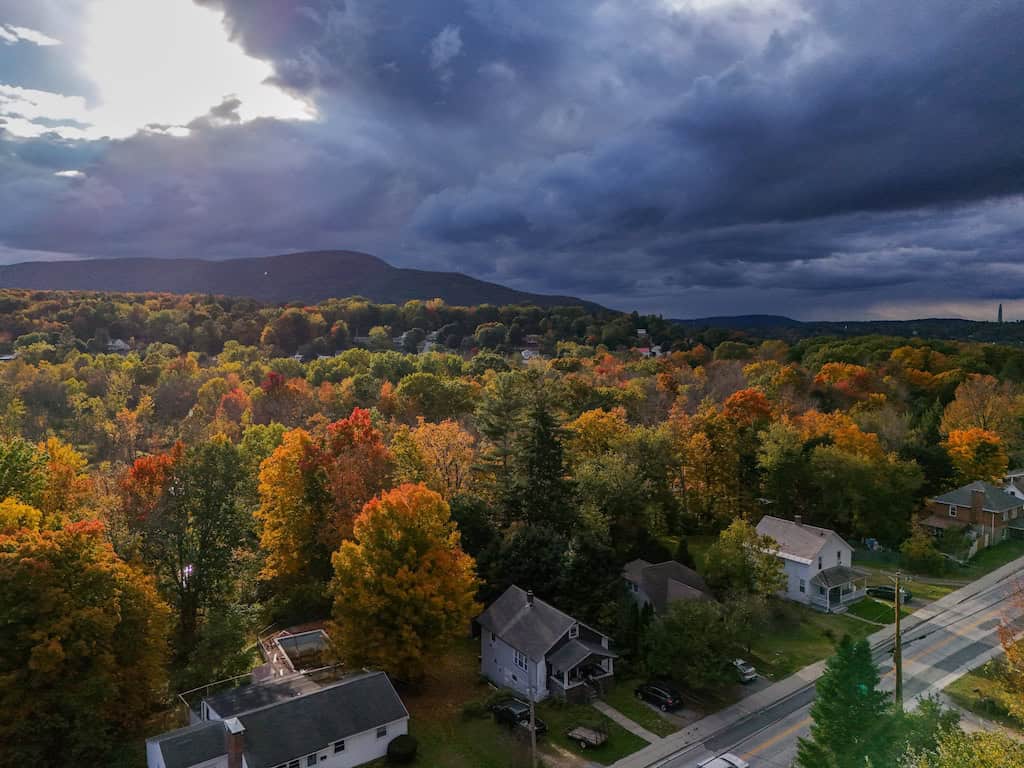 Bennington Vermont from above. 