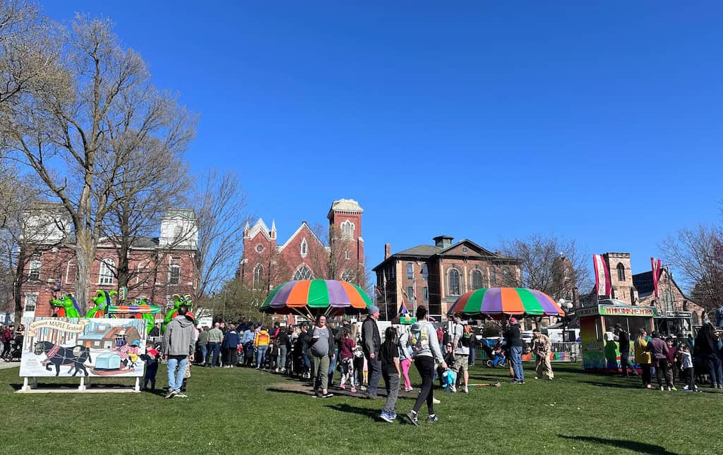 Taylor Park during the Vermont Maple Festival.