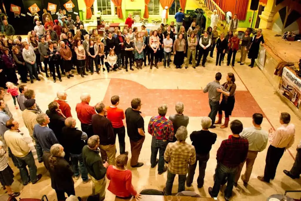 A dance workshop at Spice on Snow Winter Music Festival.