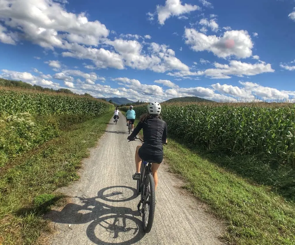 The Lamoille Valley Rail Trail. Photo credit: Lamoille Valley Bike Tours
