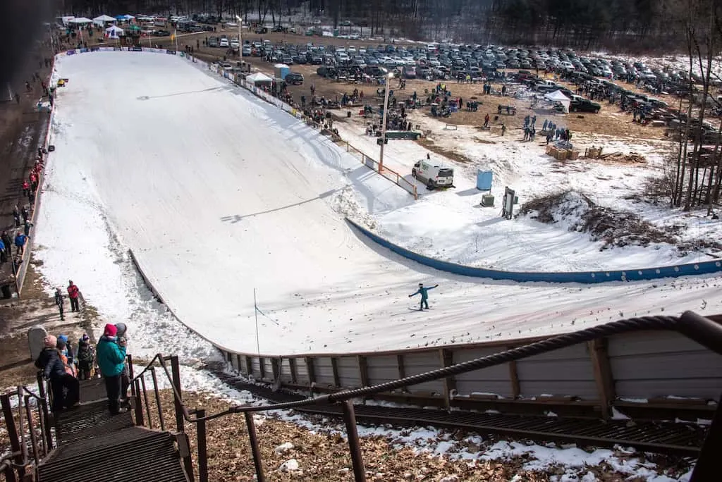 Harris Hill Ski Jump practice runs. 