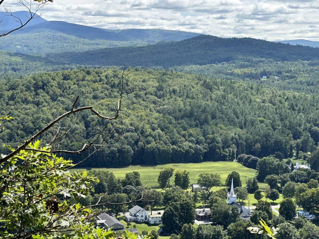 View from the Palisades Trail in Fairlee, Vermont.