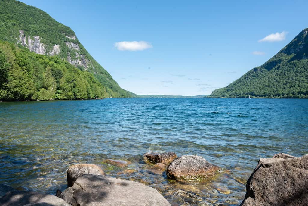 Beautiful Lake Willoughby in the Northeast Kingdom of Vermont.