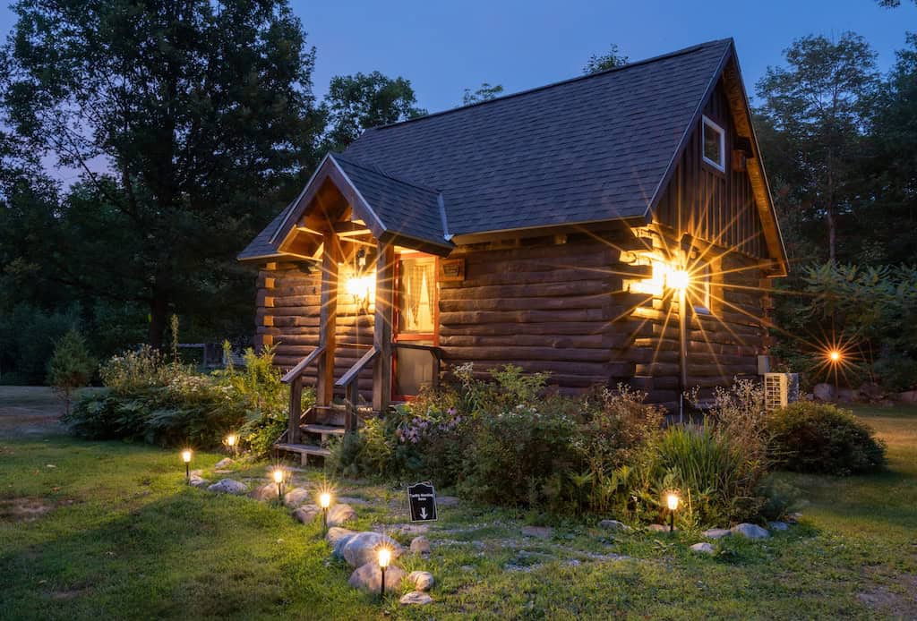 Evening view of Foxglove Farm in Leicester, Vermont.