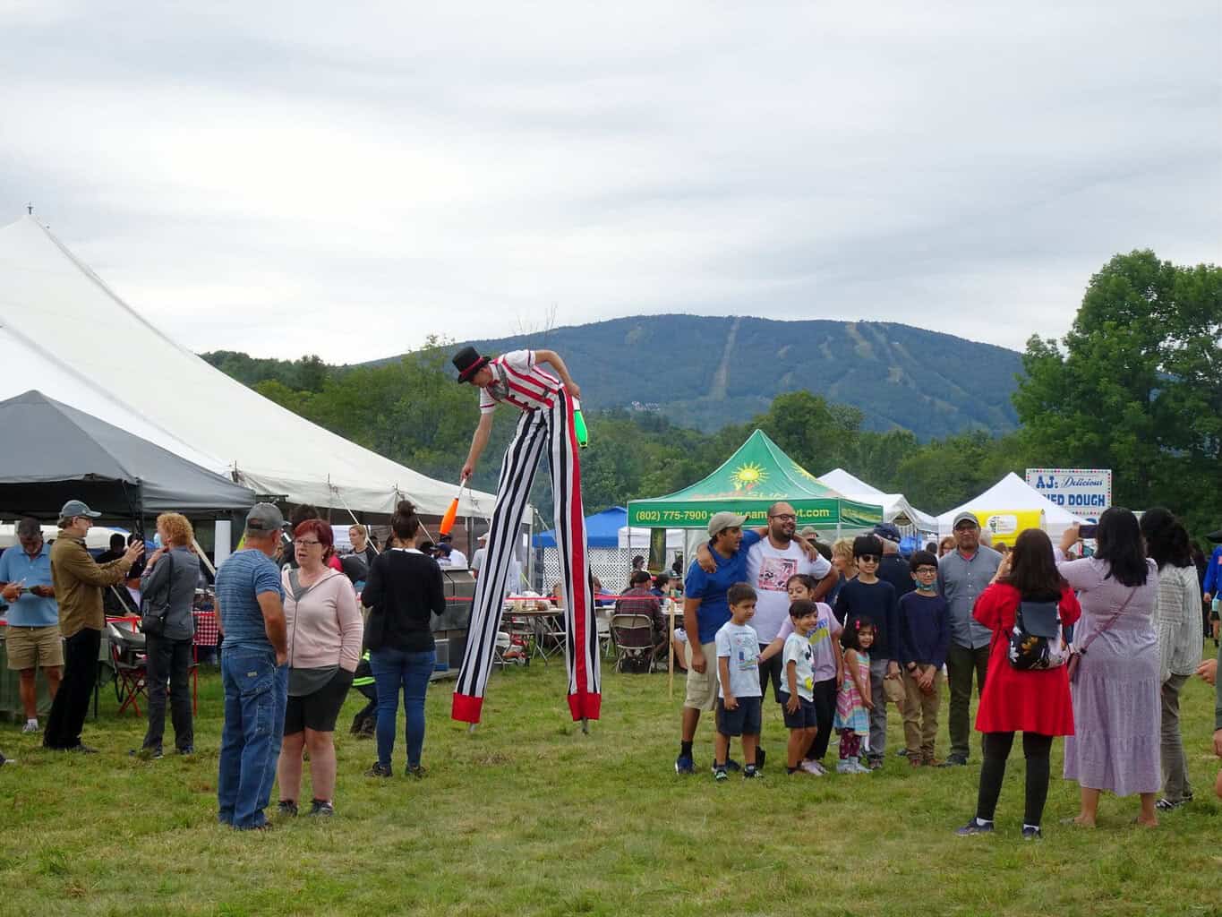 The Best of Vermont Summer Festival with Okemo Mountain in the background.