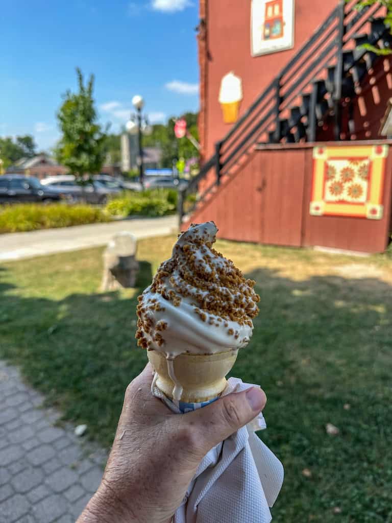 A maple creemee from Sweet Sappy's in Brandon, Vermont.