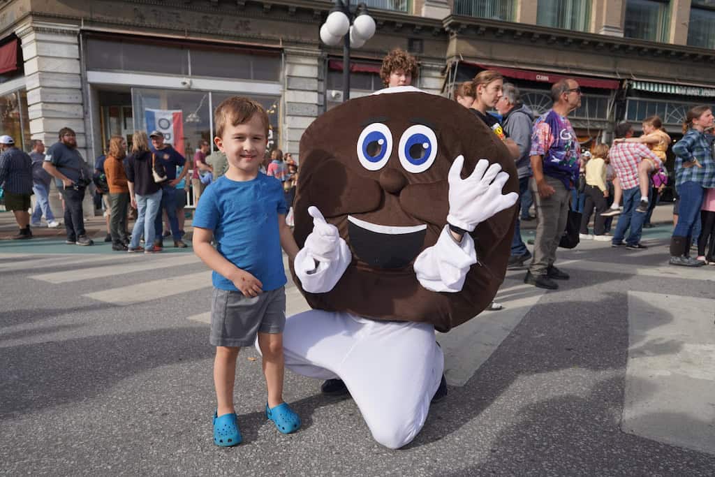 A whoopie pie character at the Rutland Whoopie Pie Festival.