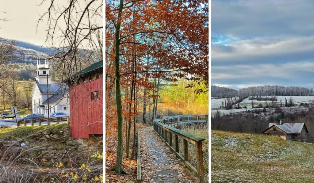 Scenes of Vermont in November.