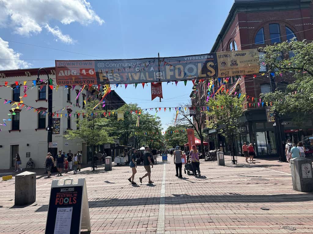 Festival of Fools 2024 on the Church Street Marketplace.