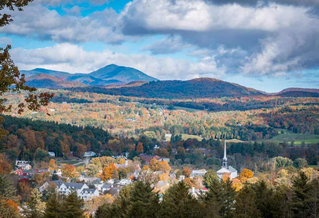 Fall in Stowe, Vermont. 
